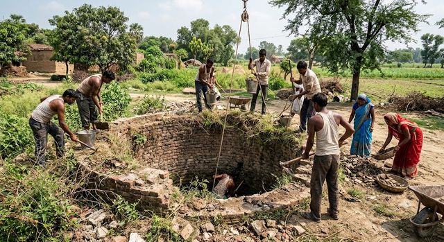 मऊ में अनदेखी का शिकार 743 कुओं को मिलेगी संजीवनी, वीबी-जीरामजी से पुनर्जीवित करेगा प्रशासन