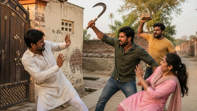 गुरदासपुर में घर में घुसकर जीजा-साली पर दातर से हमला, ईंट-पत्थर बरसाए; तीन आरोपितों पर मामला दर्ज