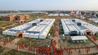 दो जगहों पर बनेगी हाईटेक टेंट सिटी (एआई जेनरेटेड तस्वीर)