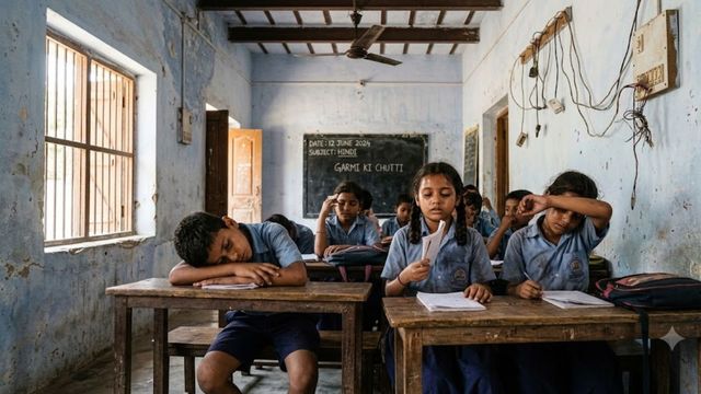 अमेठी में गर्मी से तड़प रहे परिषदीय स्कूलों के बच्चे, फाइलों में दौड़ रहा करंट
