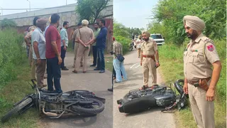 घटनास्थल पर मौजूद पुलिस अधिकारी।