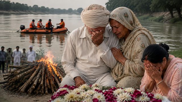 जिन्हें चलना सिखाया, दादा-दादी ने उन्हीं दो मासूमों को दी अंतिम विदाई; नहर में बहे तीसरे बच्चे की तलाश अभी जारी
