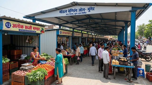 मुंगेर में बनेगा मॉडल वेंडिंग जोन: फुटपाथ दुकानदारों को धूप-बारिश से मिलेगी राहत, लॉटरी से होगा दुकानों का आवंटन
