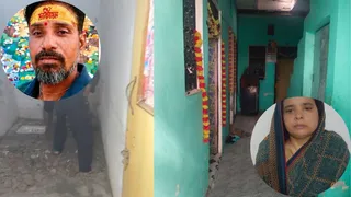 इंसेट में सुरेंद्र की फाइल फोटो, घर का बाथरूम और कातिल पत्नी रूबी। जागरण