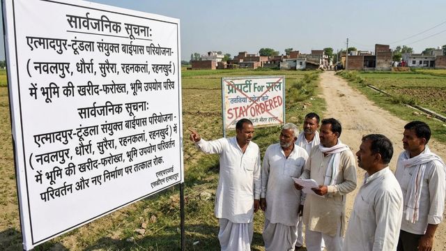 एत्मादपुर बाईपास: जद में आने वाले गांवों में जमीन खरीद-बिक्री पर लगी रोक, किसानों में असमंजस
