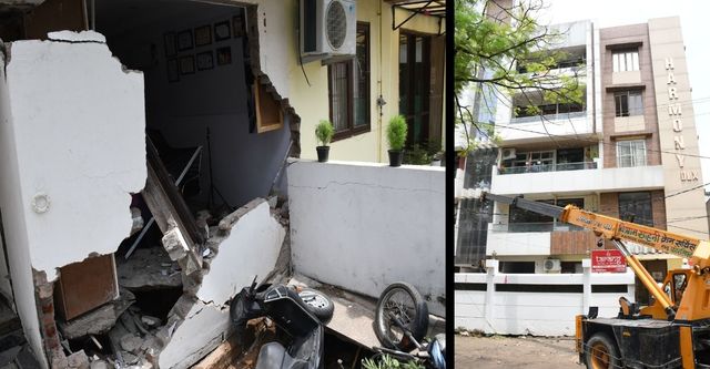 काकादेव में अपार्टमेंट धंसने का मामला; आज एचबीटीयू, केडीए व मेट्रो की टीम करेगी जांच