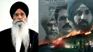 एडवोकेट हरजिंदर सिंह धामी व फिल्म का पोस्टर।