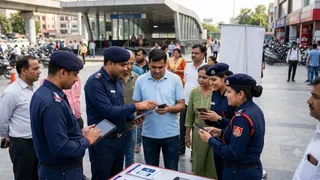ट्रैफिक प्रहरी ऐप की पहल। (AI Generated Image)