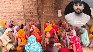 मृतक का फाइल फोटो और विलाप करते स्वजन।