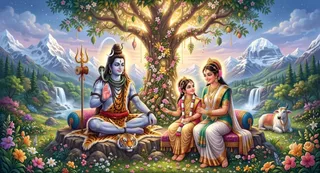कल्पवृक्ष ने दिया था मां पार्वती को वरदान (AI-Generated Image)