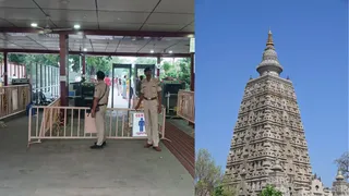 महाबोधि मंदिर का सुरक्षा घेरा