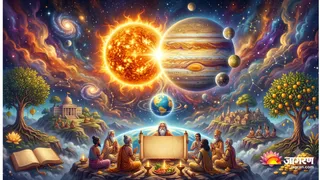 16 जुलाई को बन रहा सूर्य गुरु युति का महासंयोग राशियों पर शुभ प्रभाव (Picture Credit: AI Generated)