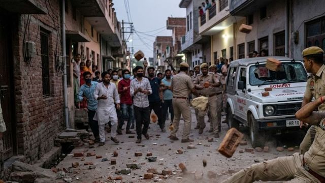 सोनीपत में पुलिस टीम पर ईंट-पत्थरों से हमला, एक सिपाही घायल; सरकारी वाहन का शीशा भी टूटा
