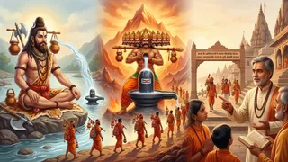 कांवड़ यात्रा का पौराणिक रहस्य: रावण, परशुराम और काशी का अद्भुत संबंध।