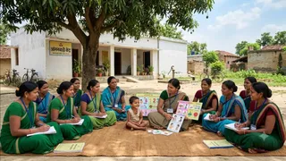 आंगनबाड़ी कार्यकर्ताओं को मिलेगा 'अर्ली इंटरवेंशन' का प्रशिक्षण। AI जेनरेटेड फोटो