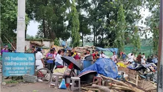मोरहाबादी में हटाया गया अतिक्रमण। (जागरण)