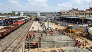 रेलवे स्टेशन को मिला छठवां प्लेटफॉर्म। AI जेनरेटेड फोटो