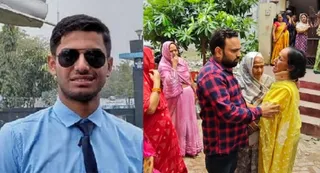 अभिनव बाजपेई की फाइल फोटो व रोते बिलखते परिजन। जागरण