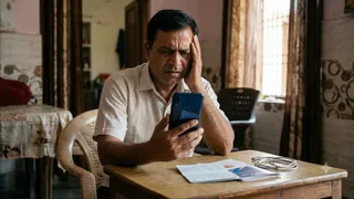 एक क्लिक में खाते से उड़ गए 6.03 लाख रुपये। AI जेनरेटेड फोटो