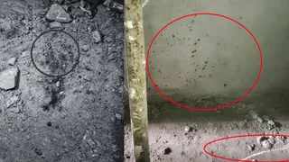 राजनगर एक्सटेंशन स्थित निर्माणाधीन माल के इस स्थान पर बच्ची के साथ किया गया दुष्कर्म व जमीन पर छपे बच्ची के हाथ के निशान। जागरण