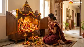 रात में घर के मंदिर का द्वार बंद करना क्यों है जरूरी (Picture Credit: AI Generated)