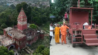 राधा-कृष्ण मंदिर व तैयार किए जा रहे हाइड्रोलिक रथ। सौ. इस्कान