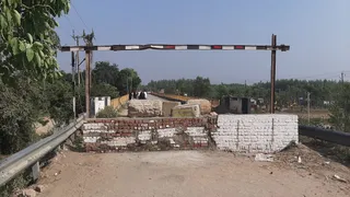 भूतपूरी से जसपुर का बंद मार्ग।