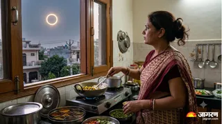 ग्रहण में भोजन क्यों वर्जित: धार्मिक और वैज्ञानिक कारण जानें (Picture Credit: AI Generated)