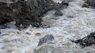 धराली में बढ़ा खीरगंगा नदी का जलस्तर l