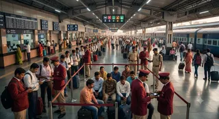 उत्तर रेलवे ने तीन महीने में बिना टिकट यात्रा करने वाले 12.66 लाख यात्रियों को पकड़ा। (AI Generated Image)