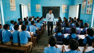 30 बच्चों पर 1 टीचर का फॉर्मूला लागू (AI Generated Image)