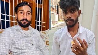मृतक विपिन प्रजापति व घायल गौरव।