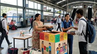 दिल्ली मेट्रो के 10 स्टेशनों पर शीघ्र 'अर्पण' केंद्र खोले जाएंगे, जहां नागरिक अपने पुराने कपड़े दान कर सकेंगे। इमेज एआई