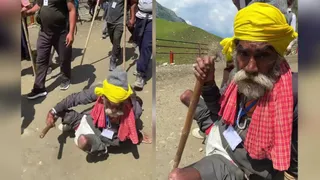 अमरनाथ यात्रा में शारीरिक बाधाओं के बावजूद श्रद्धालुओं का अटूट हौसला।
