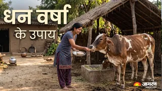 घी चुपड़कर गाय को रोटी खिलाना होता है शुभ । (Picture Credit- AI Generated)