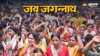 धनबाद में जगन्नाथ रथ यात्रा में उमड़ी भक्तों की भीड़। (फोटो जागरण)