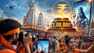 डिजिटल दुनिया में गूंजेगी बाबा नगरी की आस्था(AI फोटो)