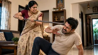 आरोप है कि विवाद के दौरान पत्नी ने लोहे की सरिया उठाकर पति के सिर पर वार कर दिया। एआई इमेज