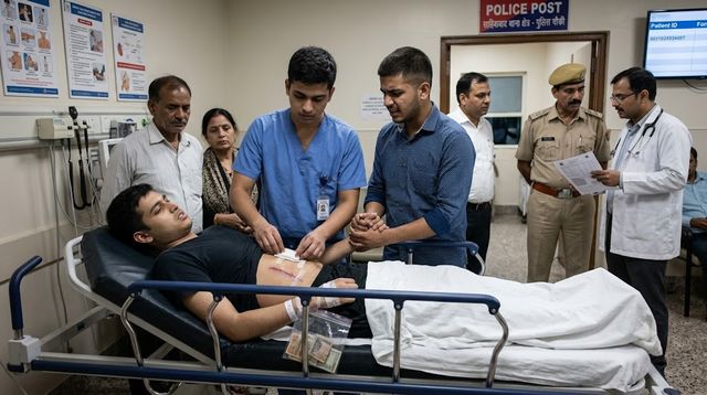 साहिबाबाद में चाय की दुकान पर मामूली कहासुनी में खूनी संघर्ष, युवक के पेट में घोंपा चाकू; लगे 21 टांके
