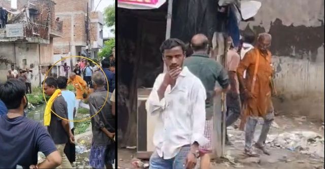 कानपुर में अतिक्रमणकारियों का हंगामा, नगर निगम टीम के सामने शिकायतकर्ता को नाले में फेंका, पत्थर बरसाए
