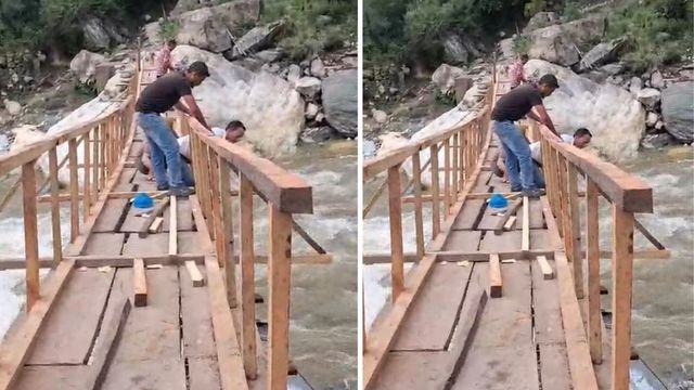 हिमाचल: 5 लोगों की मुहिम में जुड़ गए 500 और बना डाला 100 फीट लंबा पुल, दस साल से ताक रहे थे सरकार की राह