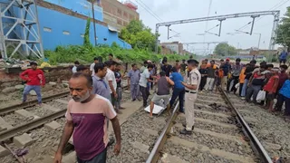 भागलपुर में रेल दुर्घटना। फोटो जागरण