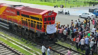 नेपाल पहुंची पहली कार्गो ट्रेन। फोटो जागरण