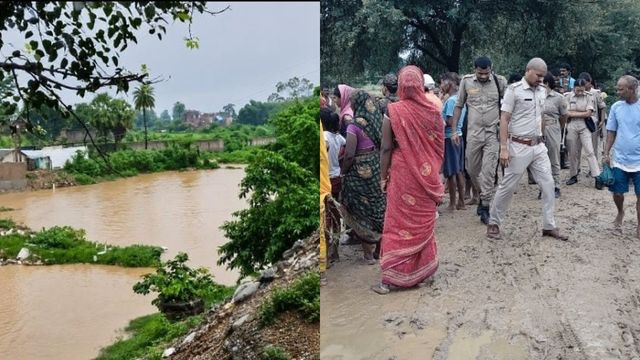 मुंगेर में मूसलाधार बारिश से मुसीबत: सती नदी का सुरक्षा बांध टूटा, 150 घरों का संपर्क कटा
