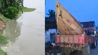बाढ़ से पहले सड़क पर नाव! सहरसा में ट्रैक्टर ट्रॉली पर गुजरी नाव, कोसी के भीषण कटाव से गांव में मचा हड़कंप