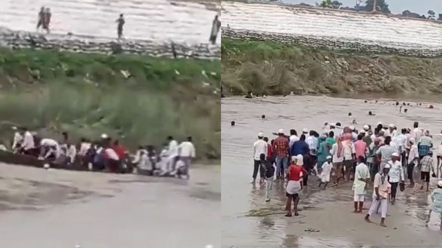 सीतामढ़ी में बागमती नदी में पलटी नाव, शव को दफनाकर लौट रहे थे लोग
