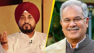 पंजाब के पूर्व मुख्यमंत्री चरणजीत सिंह चन्नी व कांग्रेस प्रदेश प्रभारी भूपेष बघेल।