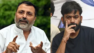भाजपा सांसद निशिकांत दुबे और सीजेपी संस्थापक अभिजीत दीपके। (फाइल फोटो)