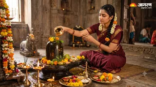 शिवलिंग पर सरसों का तेल चढ़ाने के फायदे और पूजा के सही नियम (Picture Credit: AI Generated)