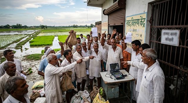 मलिहाबाद में धान रोपाई के सीजन में किसानों पर संकट, पॉश मशीनें खराब होने से हफ्तेभर से खाद वितरण ठप,  हंगामा
